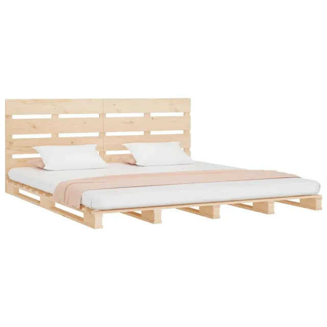 Cadre de lit sans matelas 140x190 cm bois de pin massif