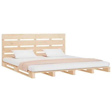 Cadre de lit sans matelas 140x190 cm bois de pin massif