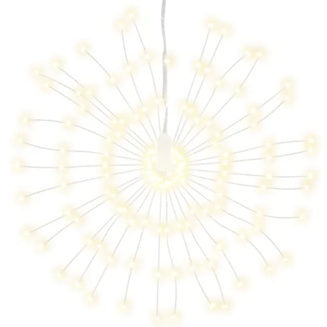 Étoile rayonnante de Noël 140 LED 8 pcs blanc chaud 17 cm