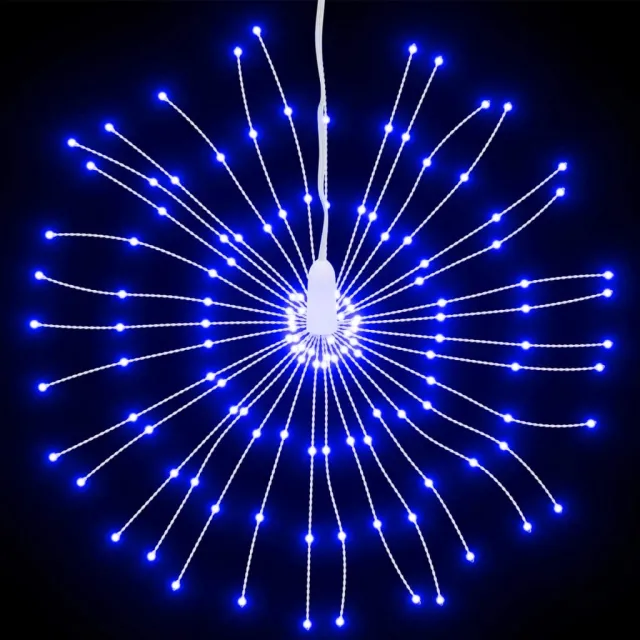 Étoile rayonnante de Noël 140 LED 2 pcs bleu 17 cm