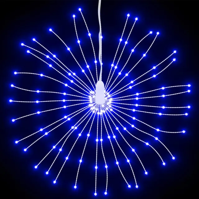 Étoile rayonnante de Noël 140 LED 8 pcs bleu 17 cm