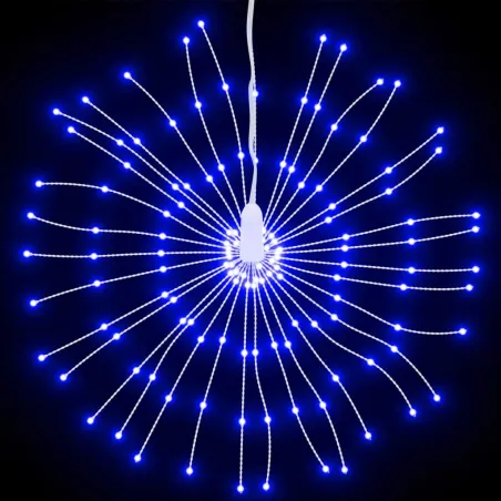 Étoile rayonnante de Noël 140 LED 8 pcs bleu 17 cm