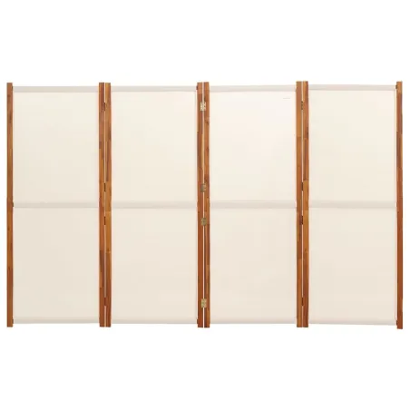 Cloison de séparation 4 panneaux Blanc crème 280x180 cm