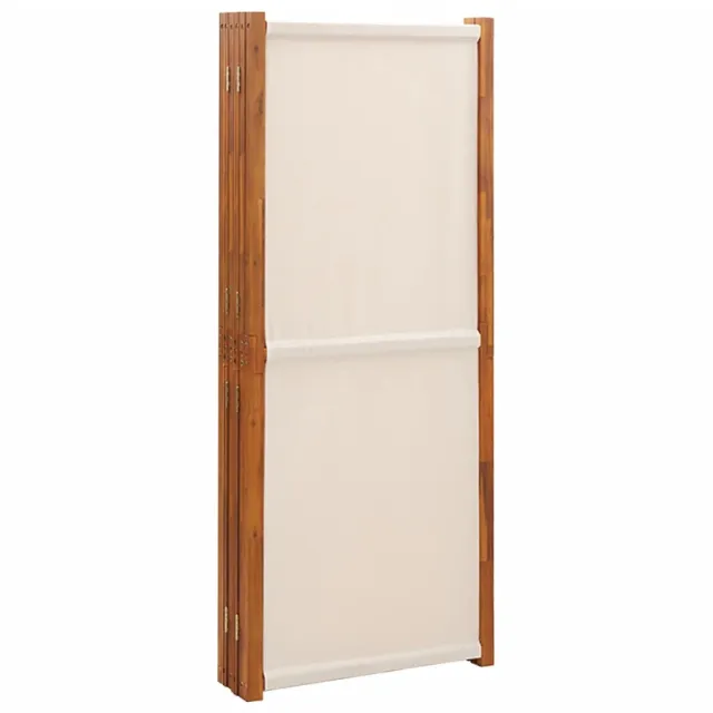 Cloison de séparation 6 panneaux Blanc crème 420x180 cm