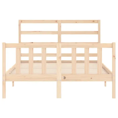 Cadre de lit sans matelas bois de pin massif