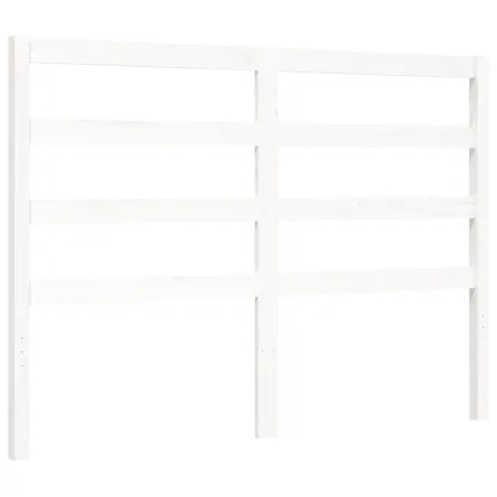 Cadre de lit sans matelas blanc 140x190 cm bois de pin massif