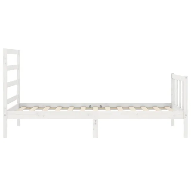 Cadre de lit sans matelas blanc 90x200 cm bois de pin massif