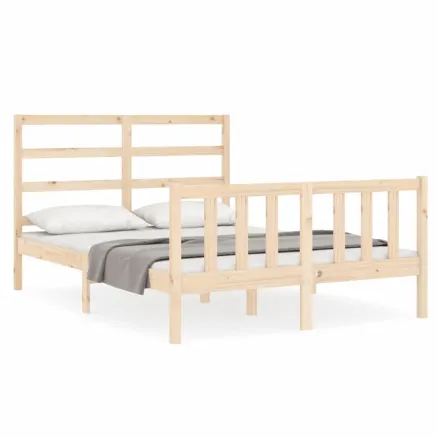 Cadre de lit sans matelas 120x200 cm bois de pin massif 2