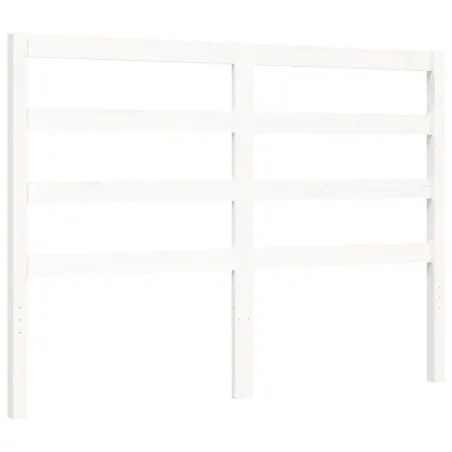 Cadre de lit sans matelas blanc 120x200 cm bois de pin massif