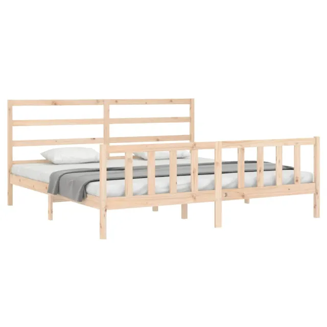 Cadre de lit sans matelas 200x200 cm bois massif de pin