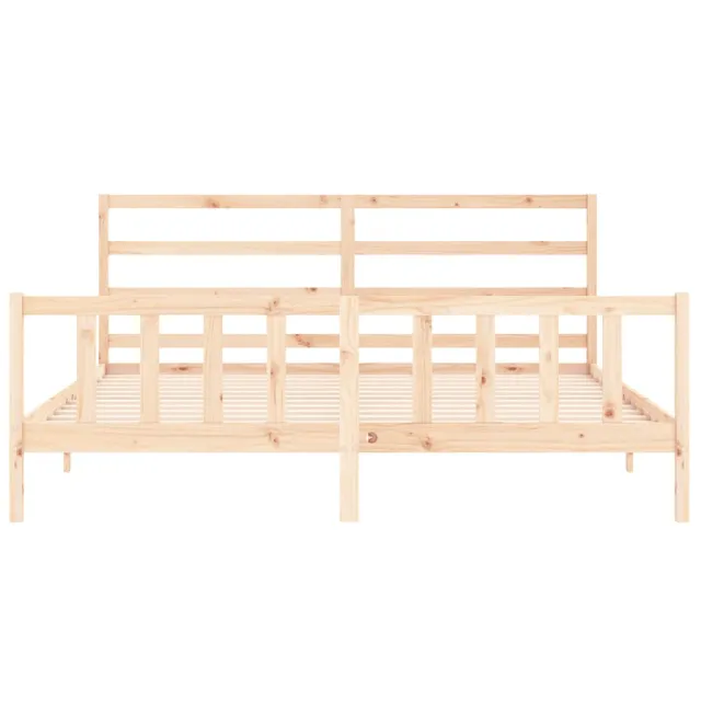 Cadre de lit sans matelas 200x200 cm bois massif de pin