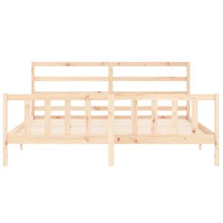 Cadre de lit sans matelas 200x200 cm bois massif de pin