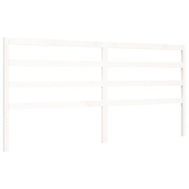 Cadre de lit sans matelas blanc 200x200 cm bois massif de pin