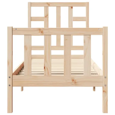 Cadre de lit sans matelas bois de pin massif