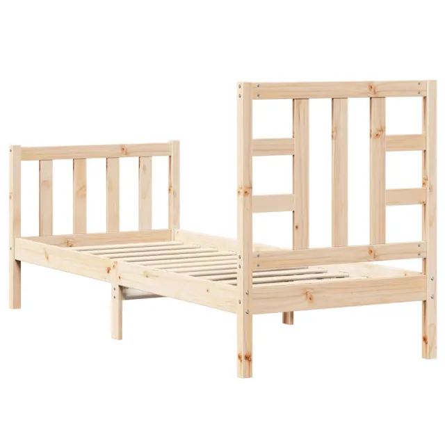 Cadre de lit sans matelas bois de pin massif