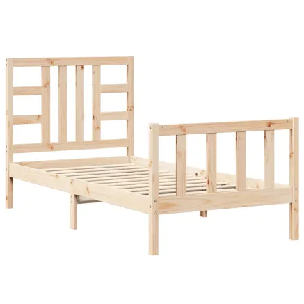 Cadre de lit sans matelas 90x190 cm bois de pin massif 2