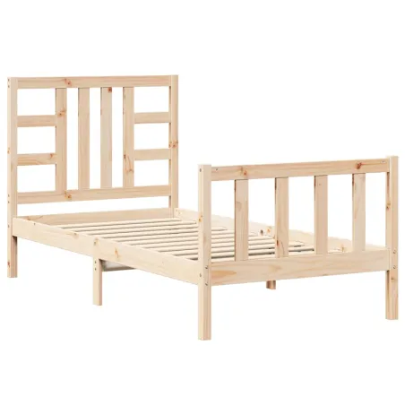 Cadre de lit sans matelas 90x190 cm bois de pin massif