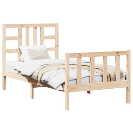 Cadre de lit sans matelas 90x190 cm bois de pin massif