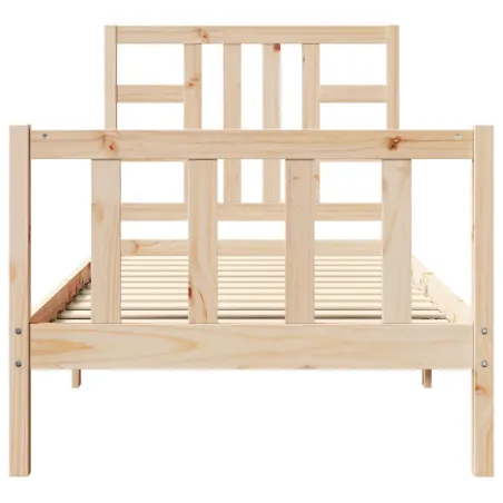 Cadre de lit sans matelas 90x190 cm bois de pin massif