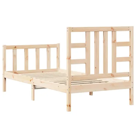 Cadre de lit sans matelas 90x190 cm bois de pin massif
