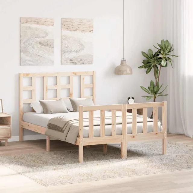 Cadre de lit sans matelas bois de pin massif