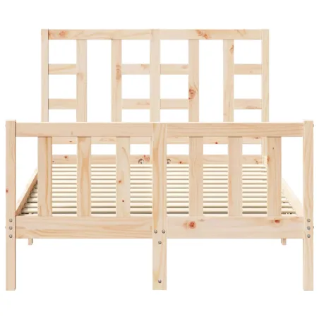 Cadre de lit sans matelas bois de pin massif