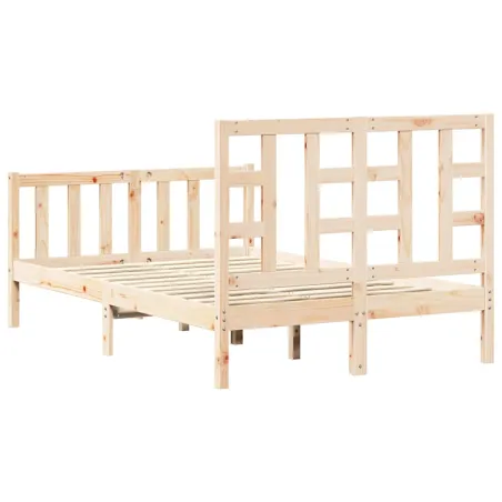 Cadre de lit sans matelas bois de pin massif