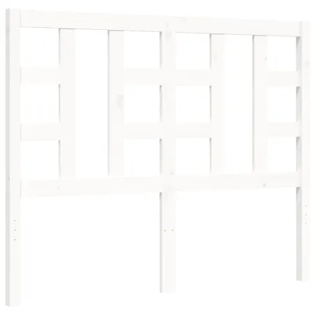Cadre de lit sans matelas blanc bois de pin massif