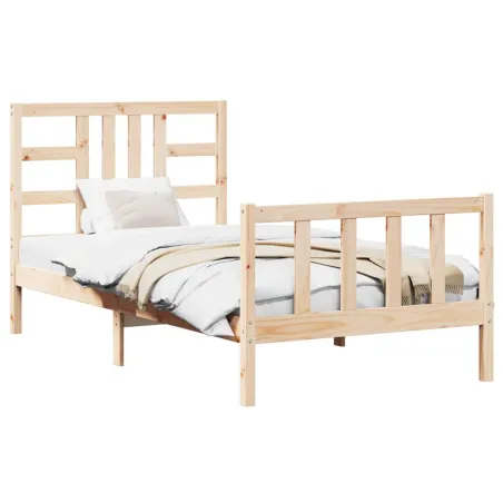Cadre de lit sans matelas 100x200 cm bois massif de pin