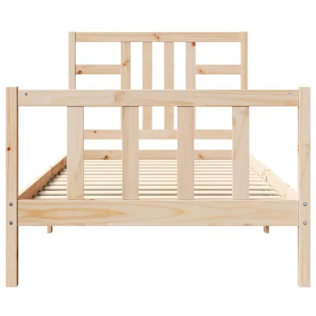 Cadre de lit sans matelas 100x200 cm bois massif de pin