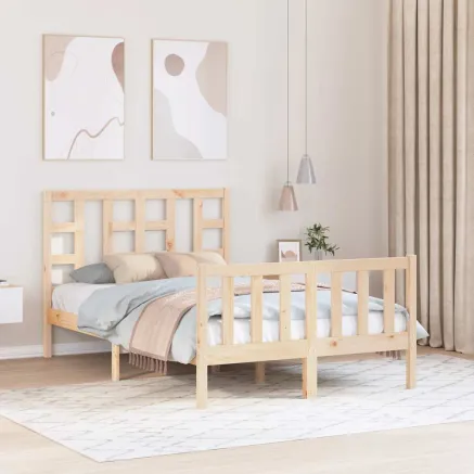 Cadre de lit sans matelas 120x200 cm bois de pin massif