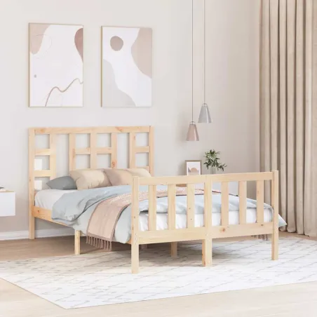 Cadre de lit sans matelas 120x200 cm bois de pin massif