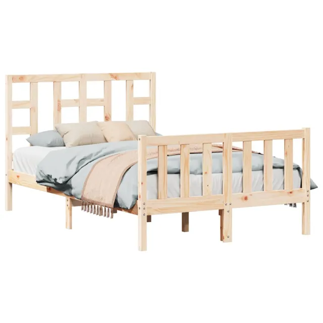 Cadre de lit sans matelas 120x200 cm bois de pin massif