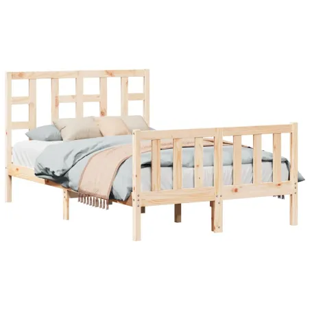 Cadre de lit sans matelas 120x200 cm bois de pin massif