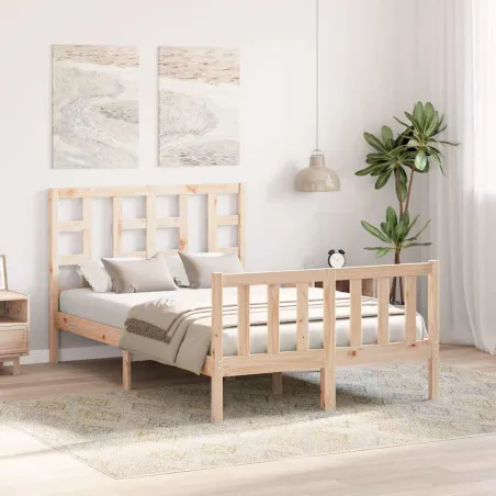Cadre de lit sans matelas 120x200 cm bois de pin massif