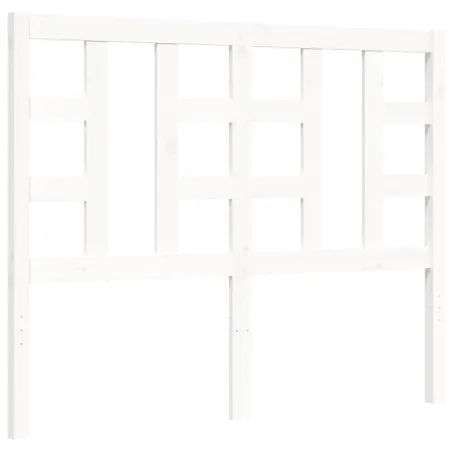 Cadre de lit sans matelas blanc 120x200 cm bois de pin massif