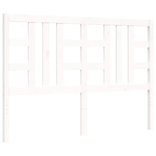 Cadre de lit sans matelas blanc bois de pin massif