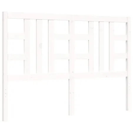 Cadre de lit sans matelas blanc bois de pin massif