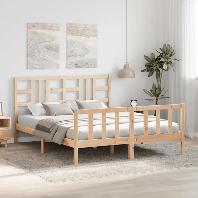 Cadre de lit sans matelas 160x200 cm bois massif de pin