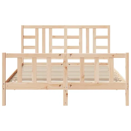 Cadre de lit sans matelas 160x200 cm bois massif de pin