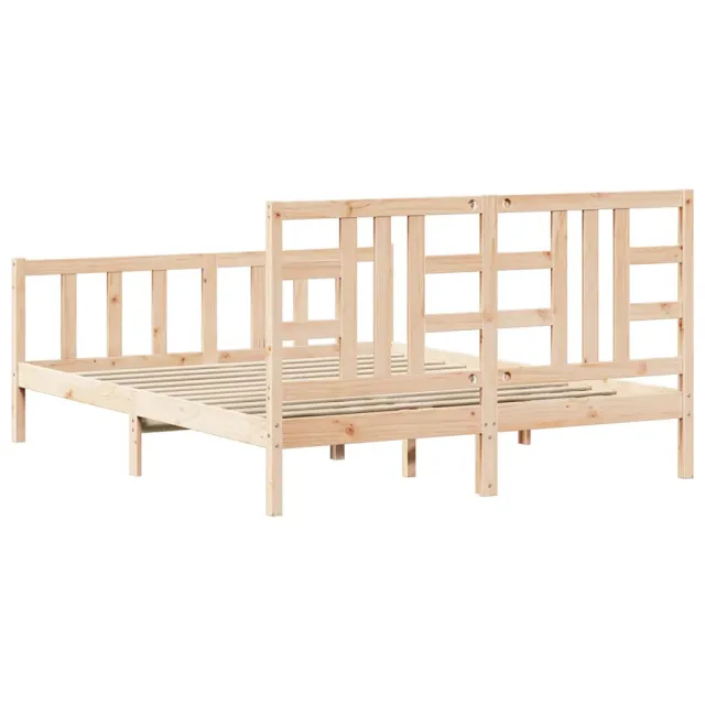 Cadre de lit sans matelas 160x200 cm bois massif de pin
