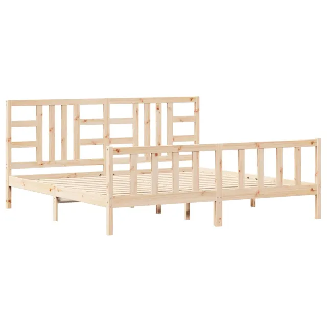 Cadre de lit sans matelas 200x200 cm bois massif de pin