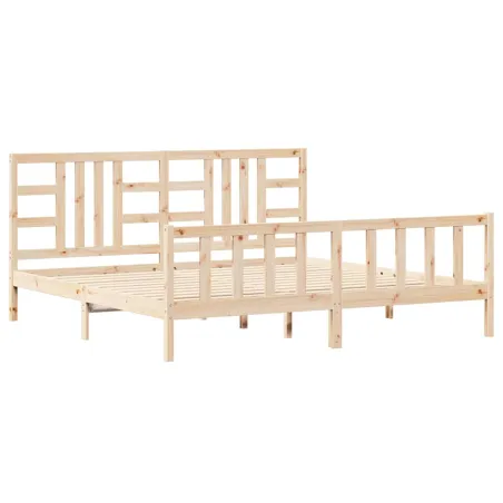 Cadre de lit sans matelas 200x200 cm bois massif de pin
