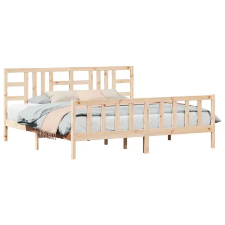 Cadre de lit sans matelas 200x200 cm bois massif de pin