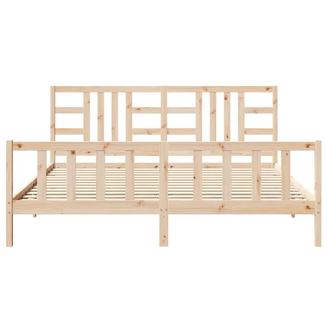 Cadre de lit sans matelas 200x200 cm bois massif de pin