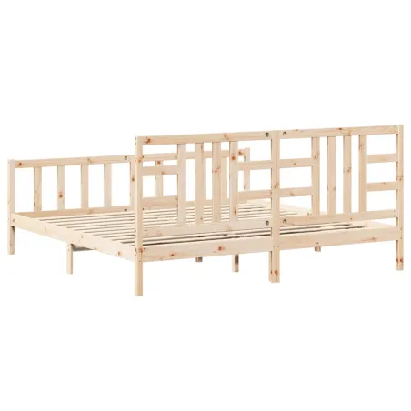 Cadre de lit sans matelas 200x200 cm bois massif de pin