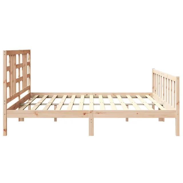 Cadre de lit sans matelas 200x200 cm bois massif de pin