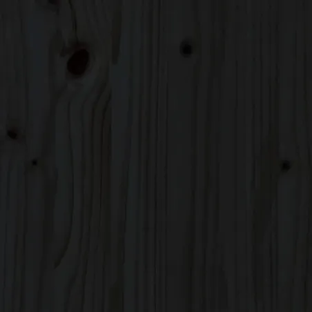 Cadre de lit sans matelas noir 200x200 cm bois massif de pin