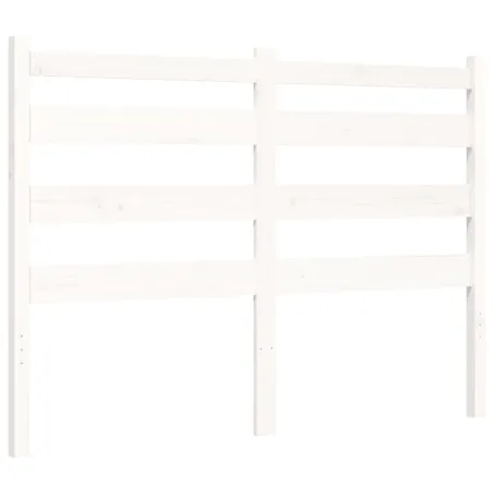 Cadre de lit sans matelas blanc bois de pin massif