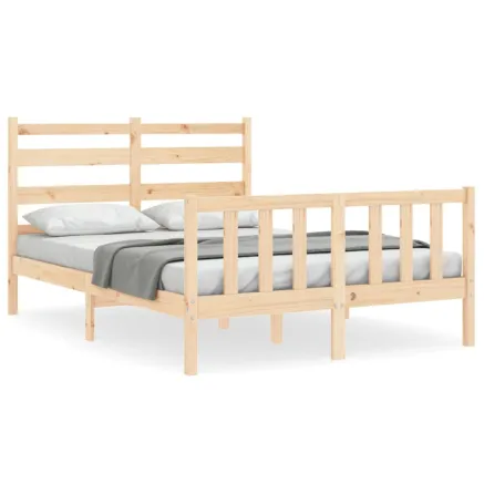 Cadre de lit sans matelas 140x190 cm bois de pin massif 2